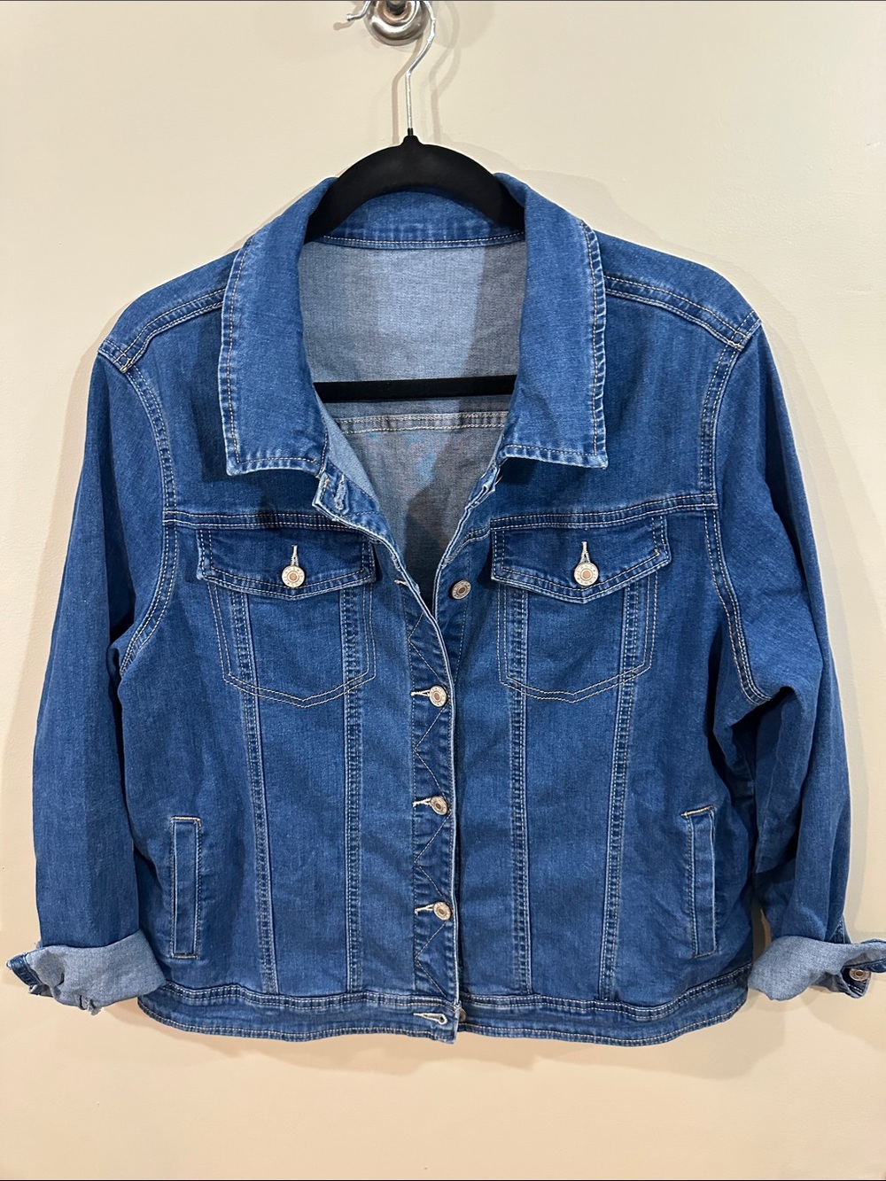 Women's Blue Denim Jean Jacket - Classic Trucker Style